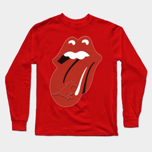 SMU Peruna Lips Long Sleeve T-Shirt by one-broke-kid